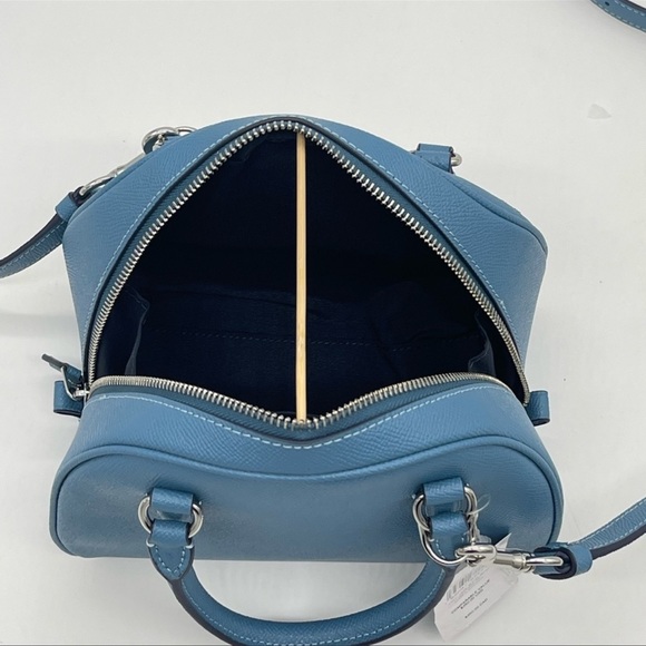 Coach Sydney Satchel Crossbody Bag Leather Midnight Blue - Picture 9 of 12